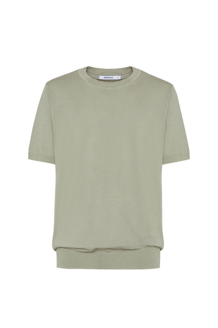 T-shirt in maglia|Colore:Salvia