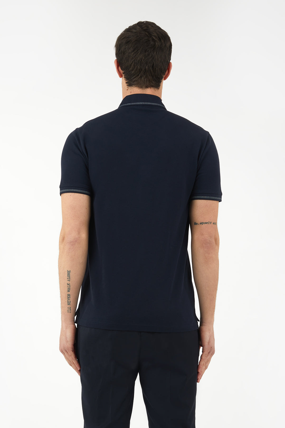 Polo con dettagli|Colore:Blu/navy
