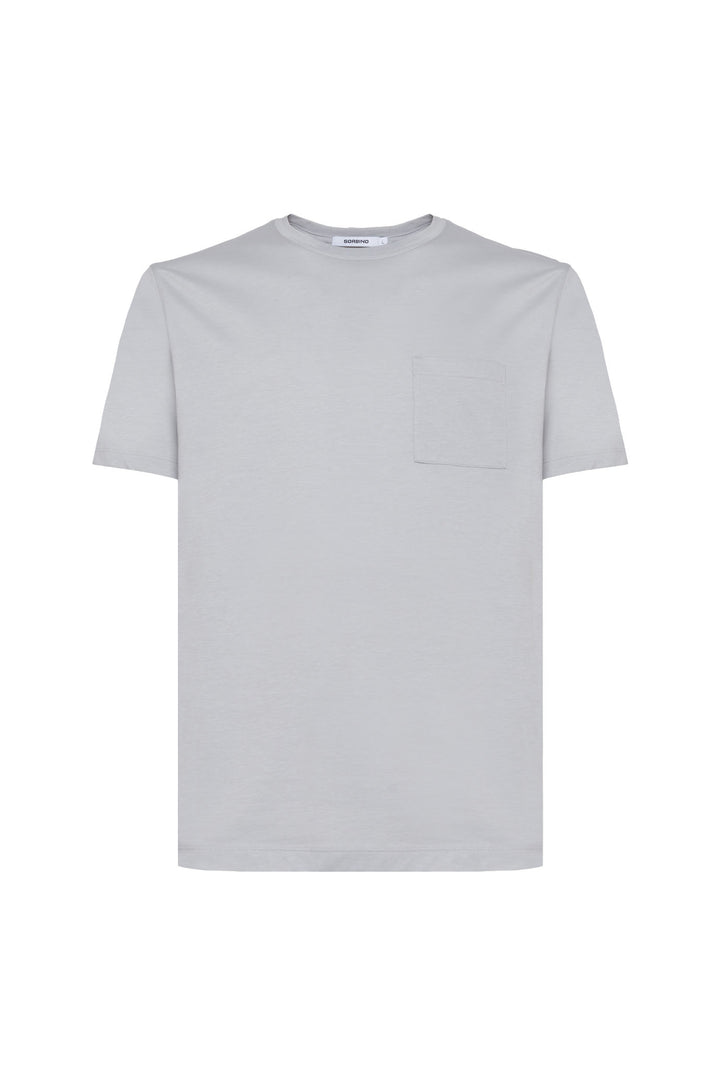 T-shirt con taschino|Colore:Perla