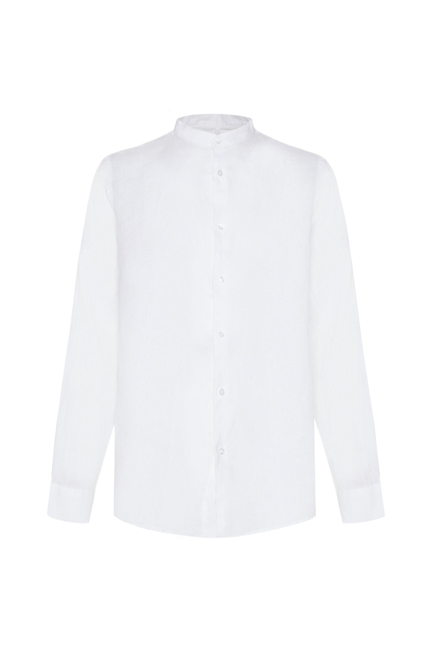 Camicia comfort fit coreana in lino|Colore:Bianco