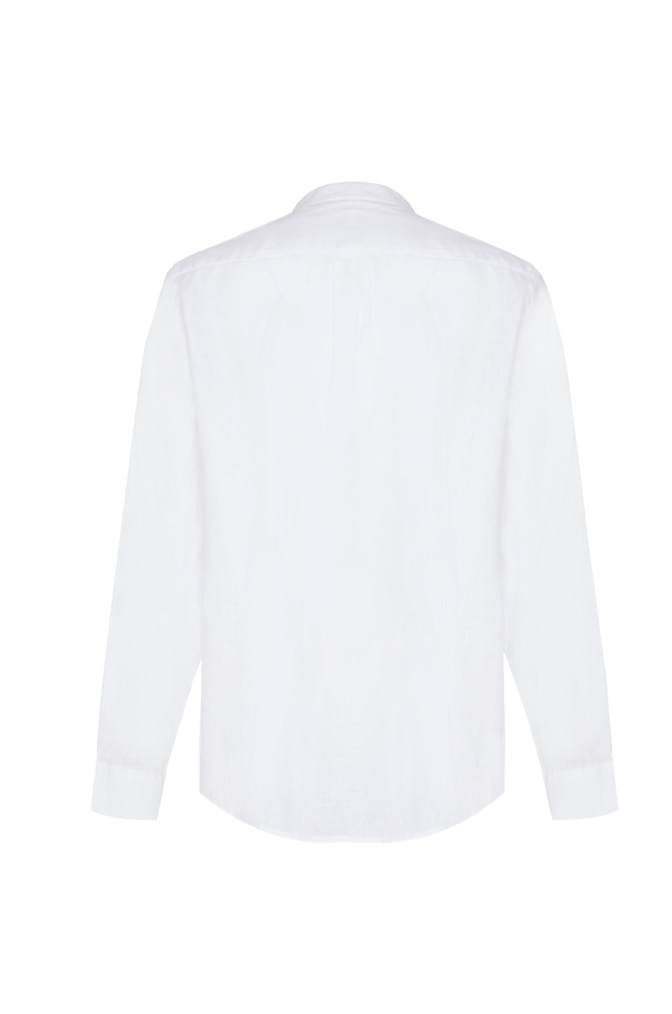 Camicia comfort fit coreana in lino|Colore:Bianco