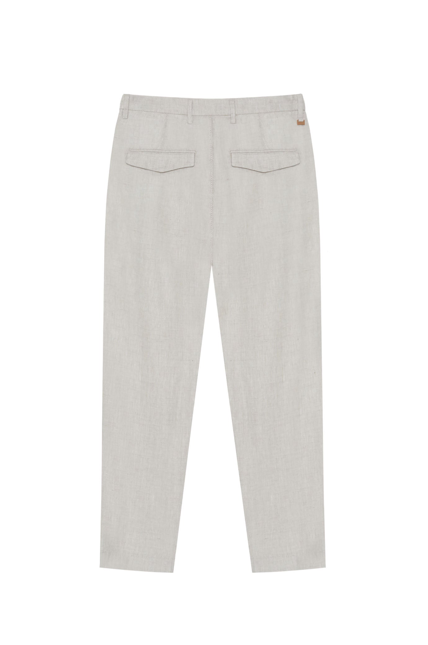 Pantaloni chinos drop crotch fit in 100% lino|Colore:Beige-naturale