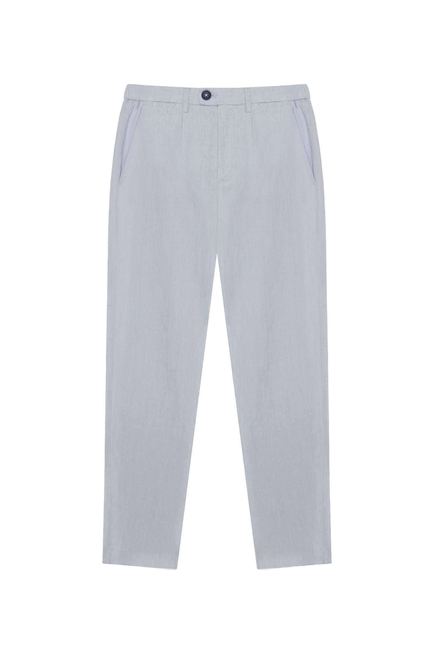 Pantaloni chinos drop crotch fit in 100% lino|Colore:Perla
