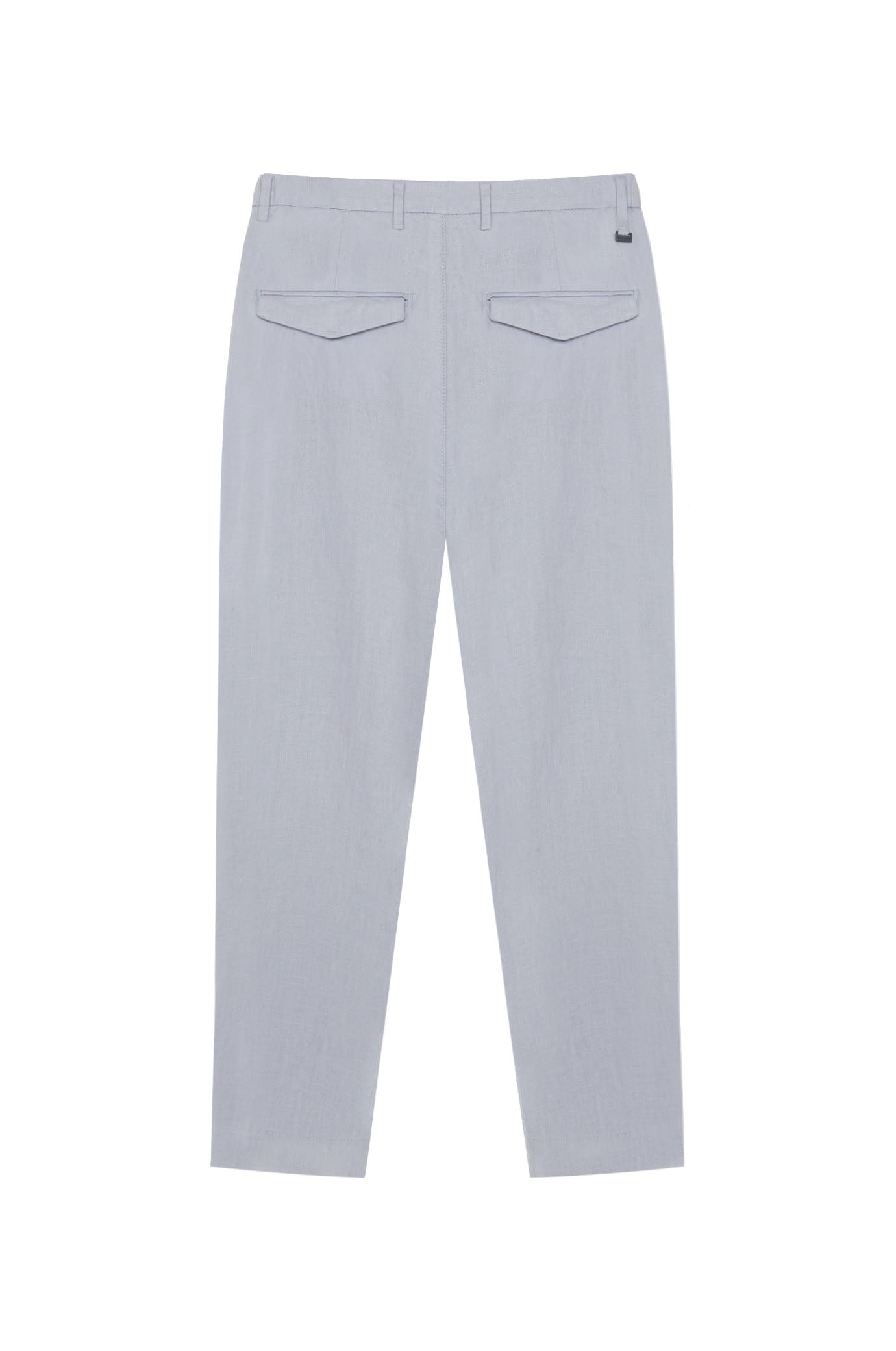 Pantaloni chinos drop crotch fit in 100% lino|Colore:Perla
