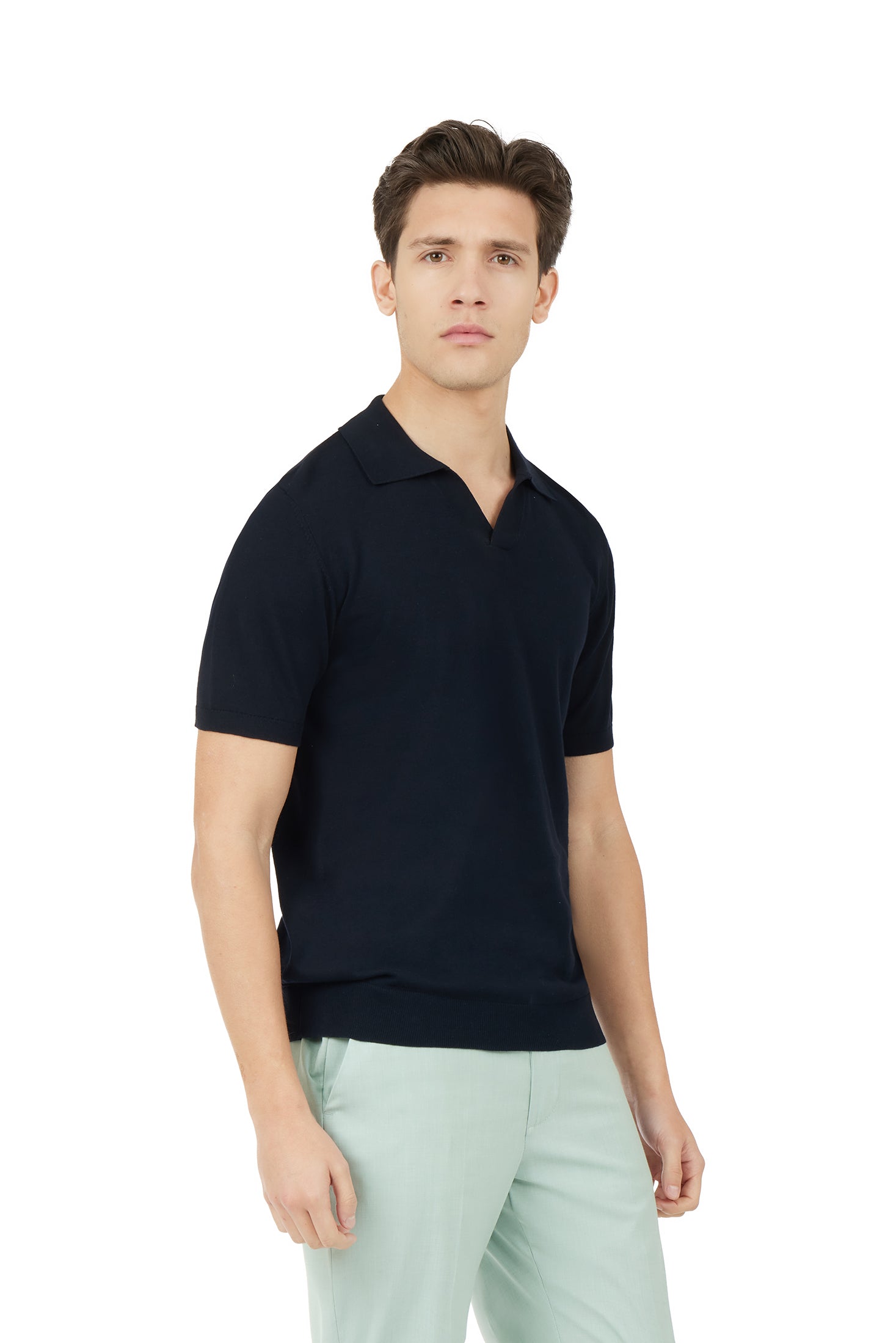 Polo in maglia Derby|Colore:Blu/navy