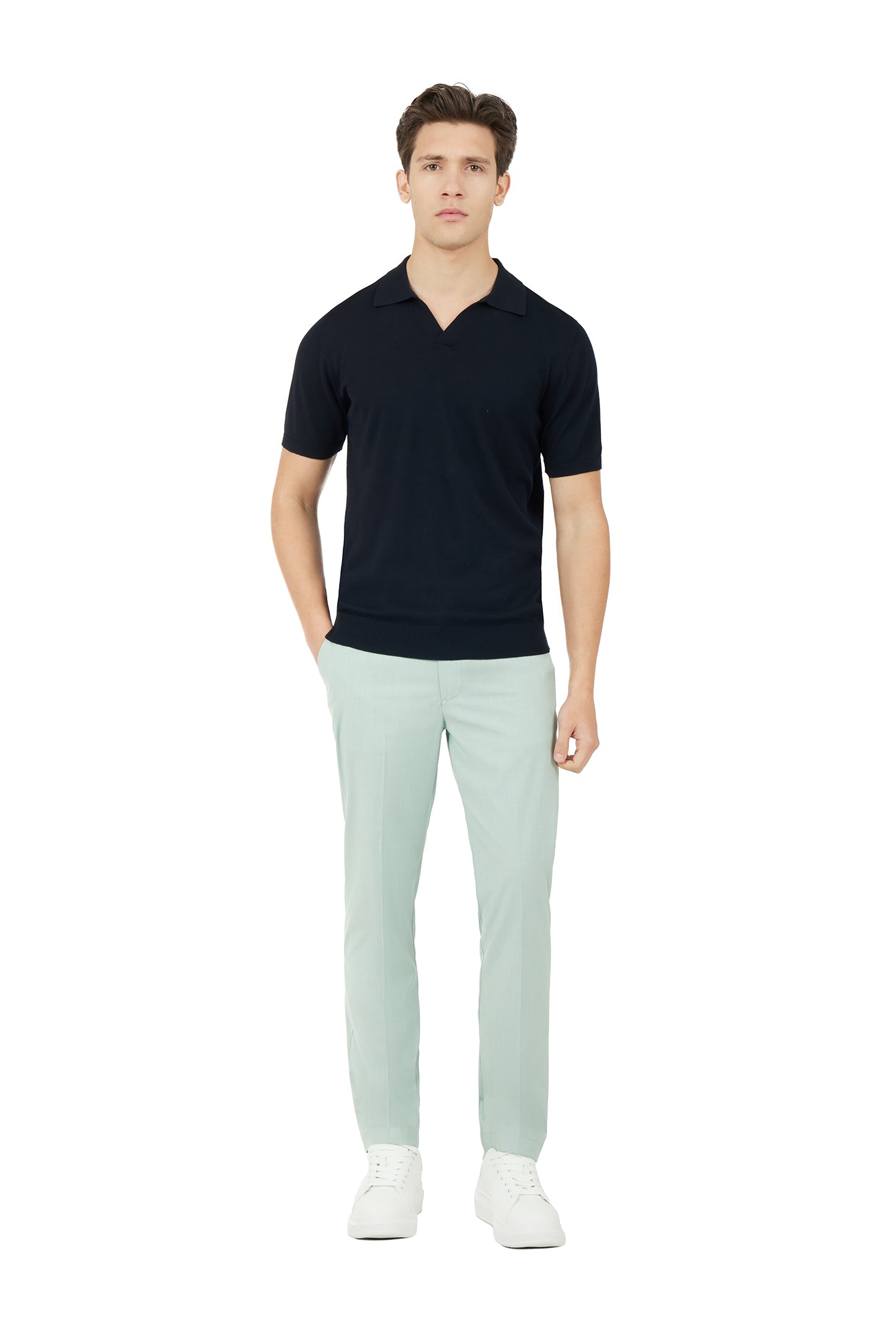 Polo in maglia Derby|Colore:Blu/navy