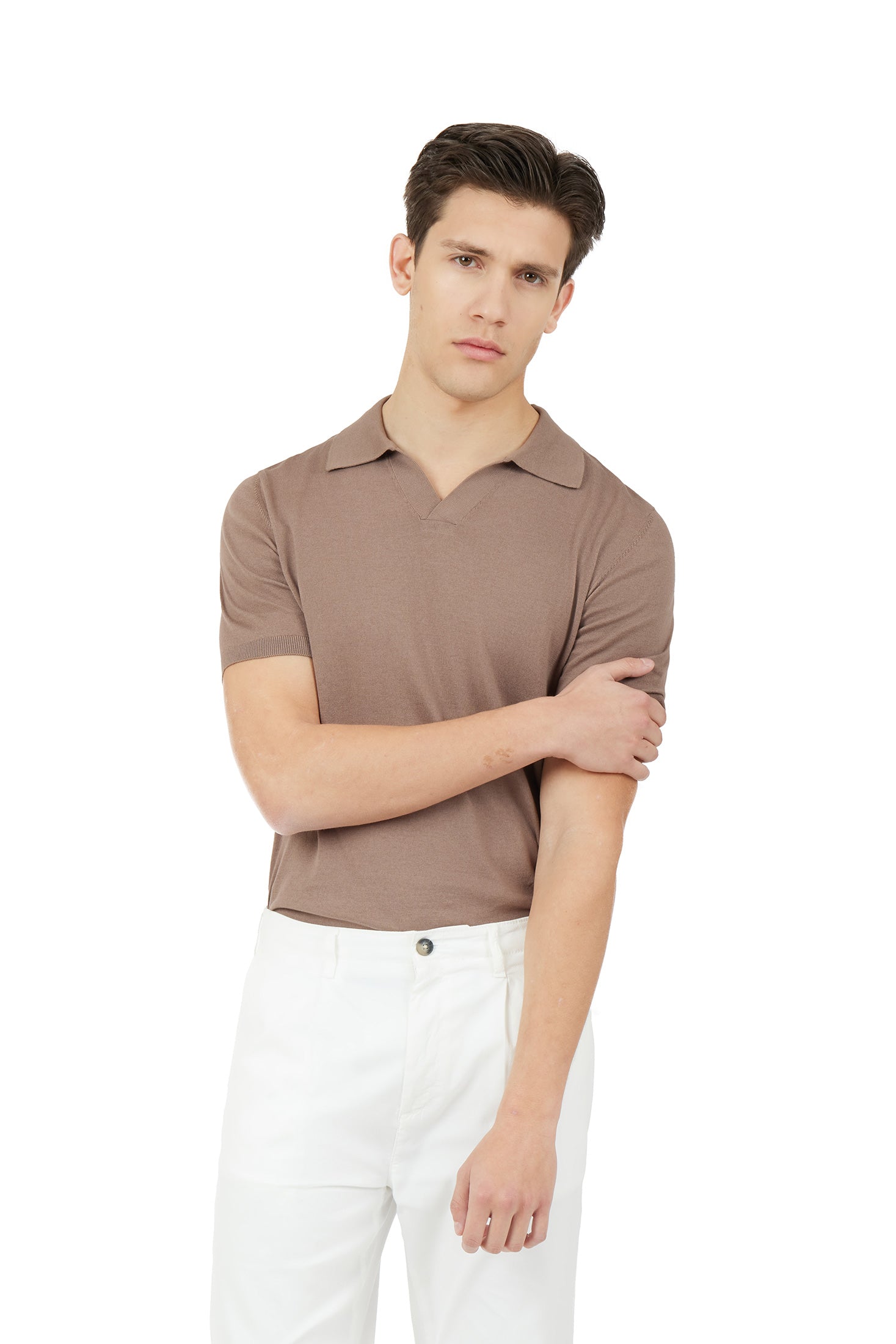 Polo in maglia Derby|Colore:Fango