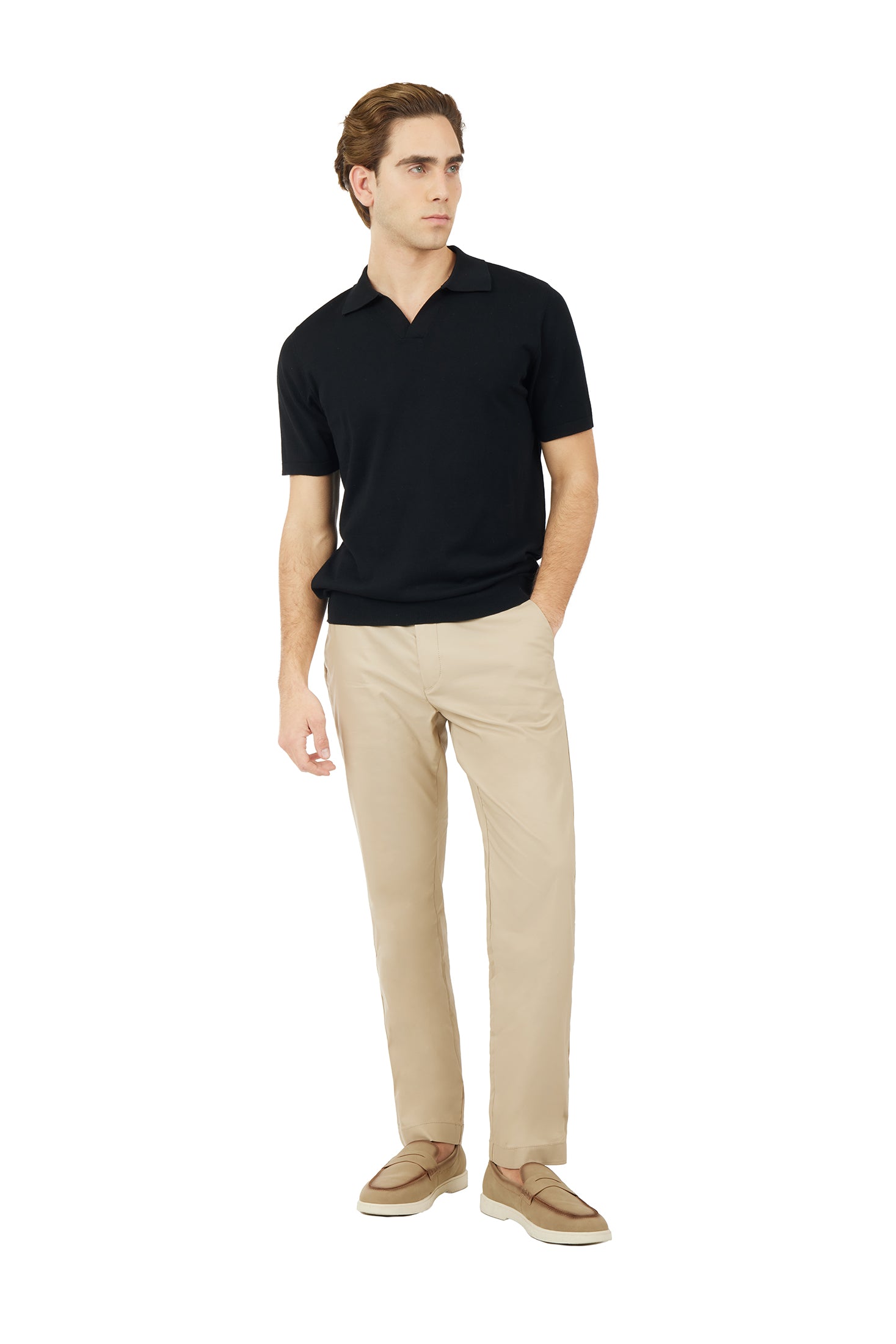 Polo in maglia Derby|Colore:Nero