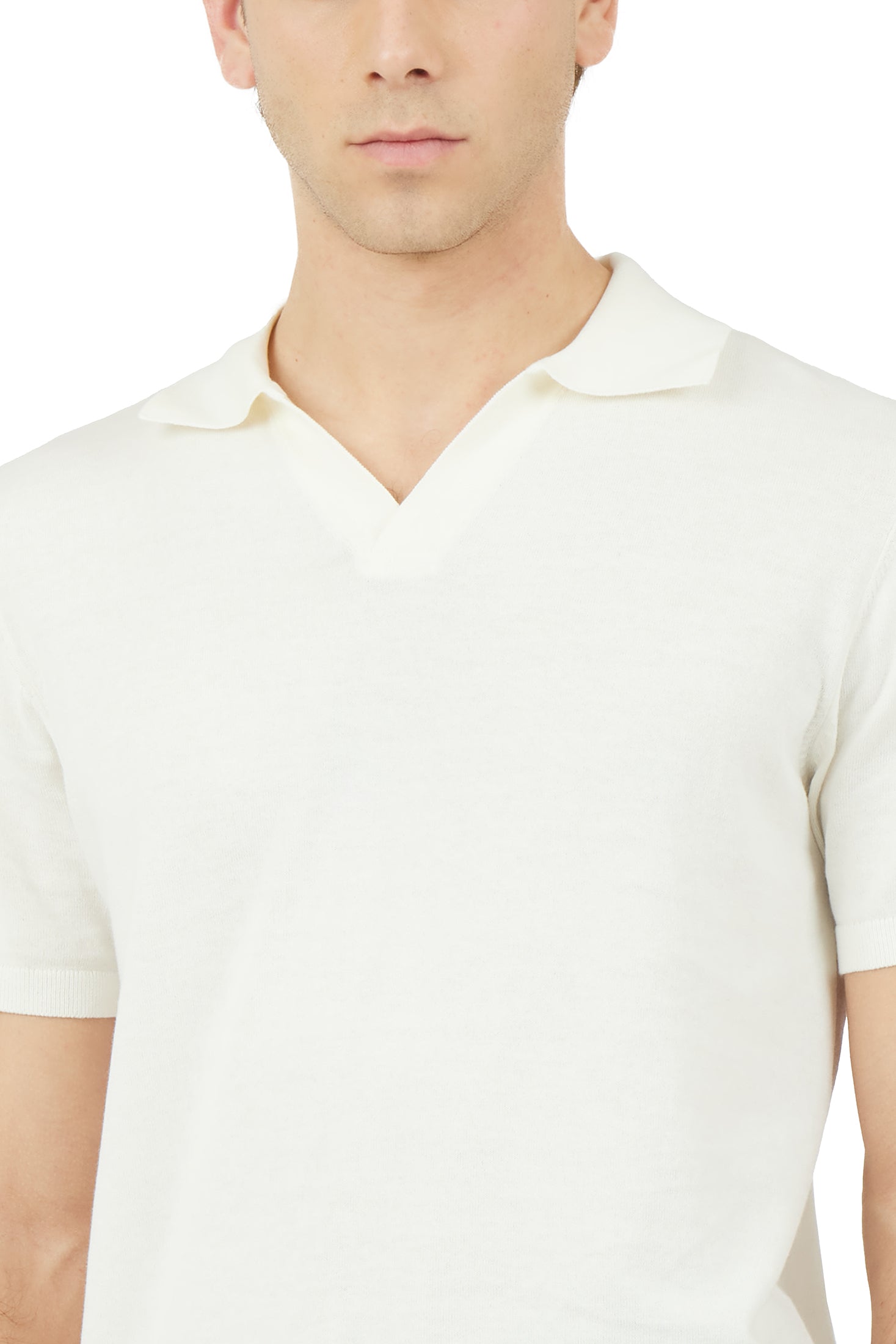 Polo in maglia Derby|Colore:Off white