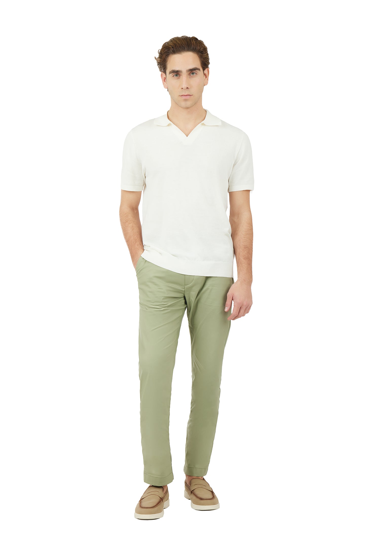 Polo in maglia Derby|Colore:Off white