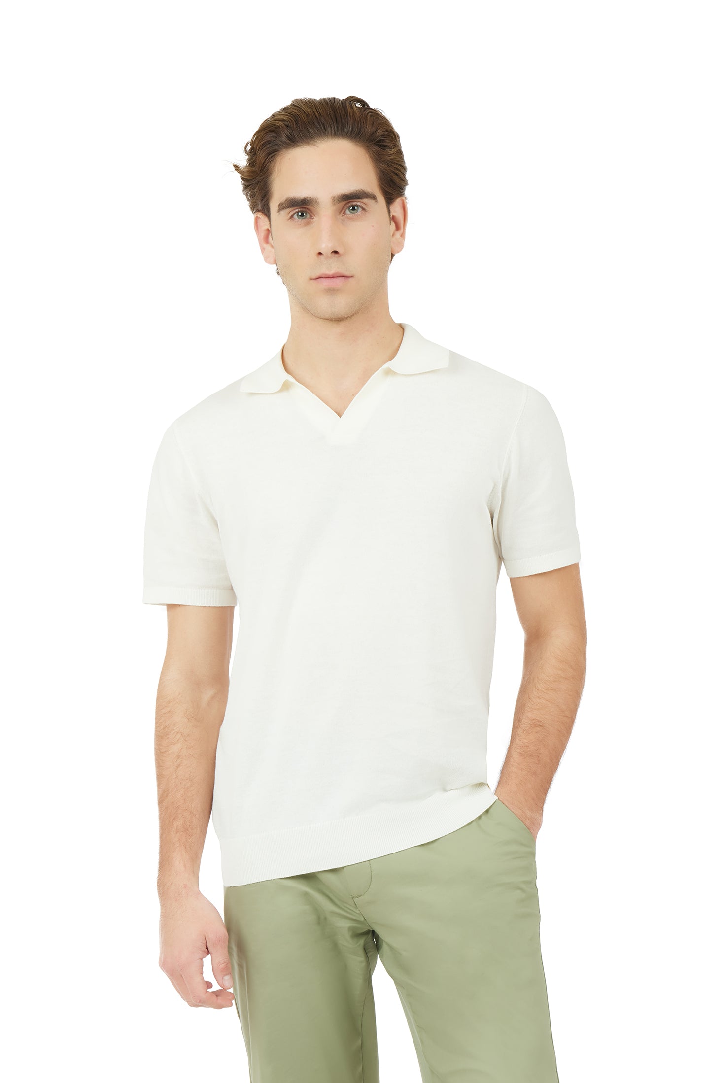 Polo in maglia Derby|Colore:Off white