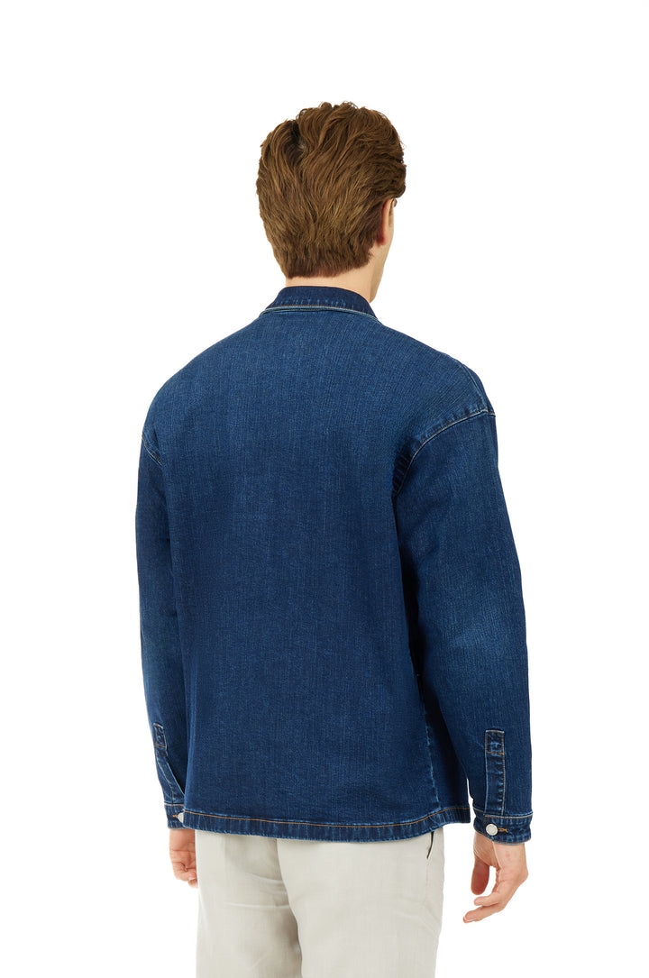Overshirt comfort fit denim|Colore:Denim