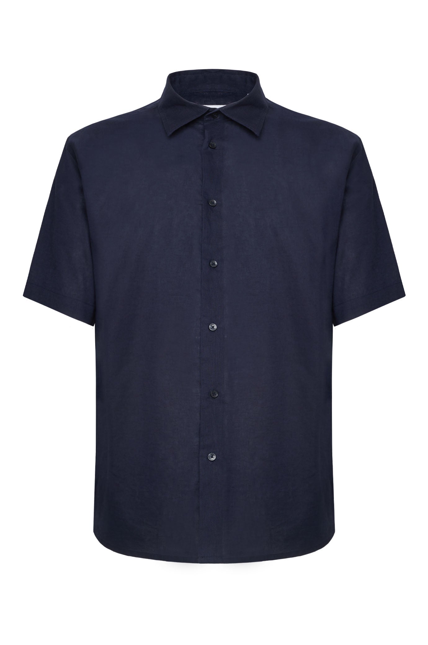 Camicia bowling misto lino con taschino|Colore:Blu