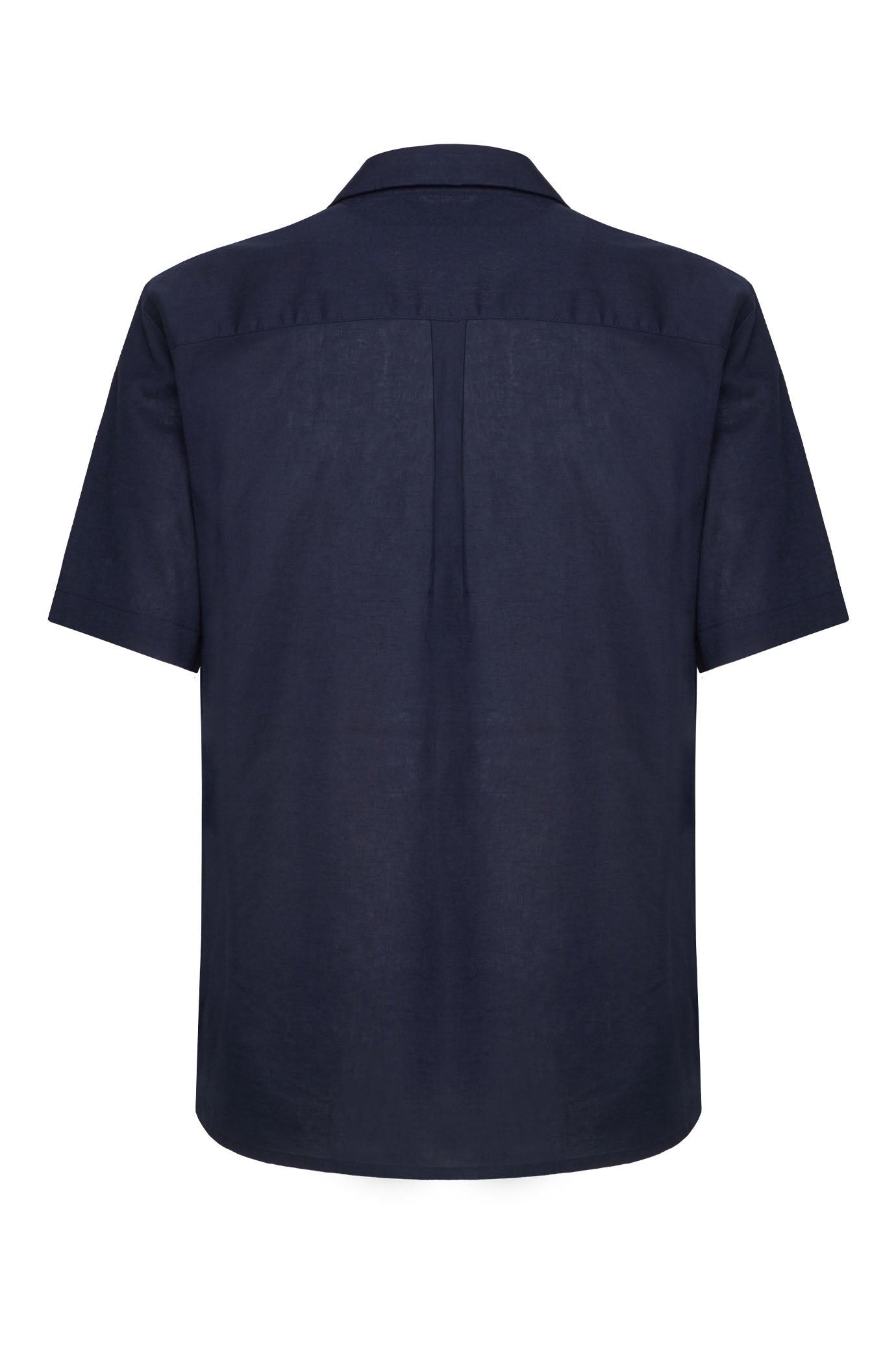 Camicia bowling misto lino con taschino|Colore:Blu