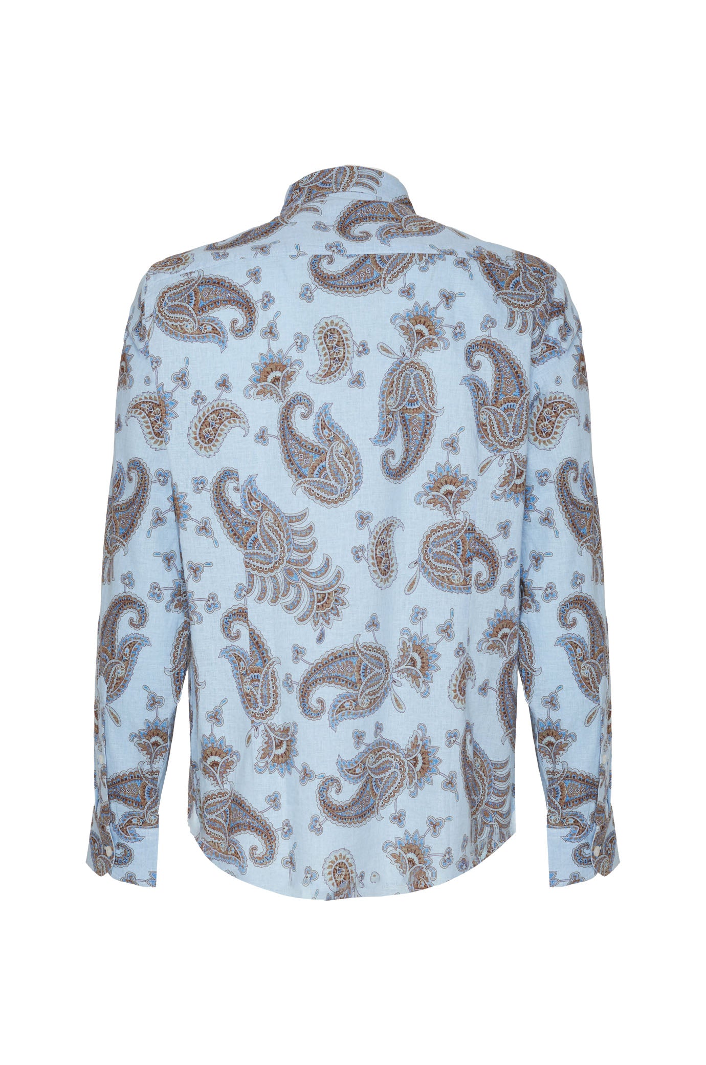 Camicia comfort fit misto lino Paisley|Colore:Celeste
