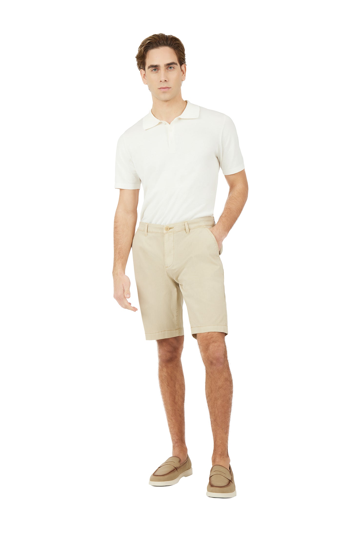 Bermuda chinos micro trama|Colore:Beige