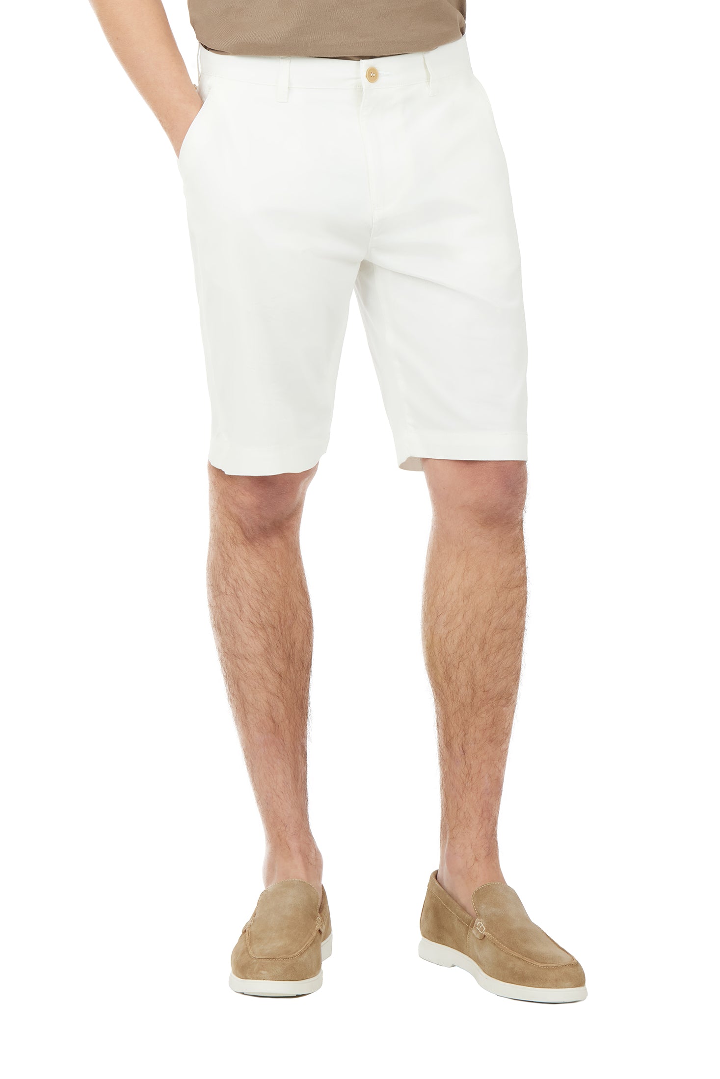 Bermuda chinos micro trama|Colore:Bianco