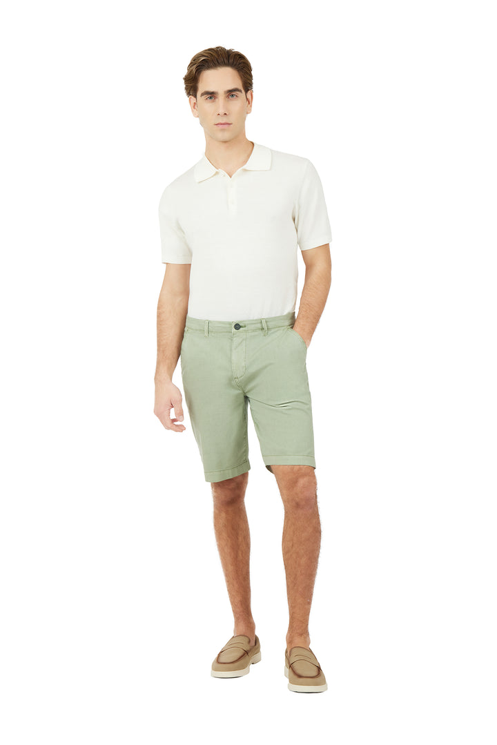Bermuda chinos micro trama|Colore:Edera