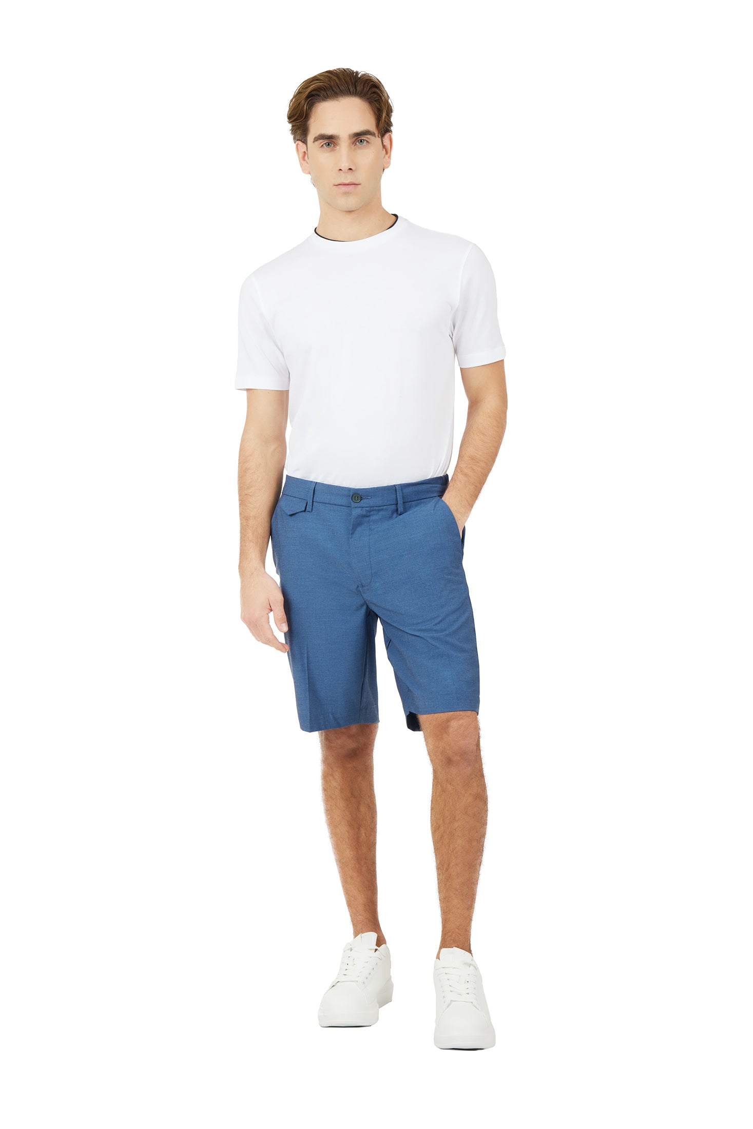 Bermuda taglio classico|Colore:Indaco