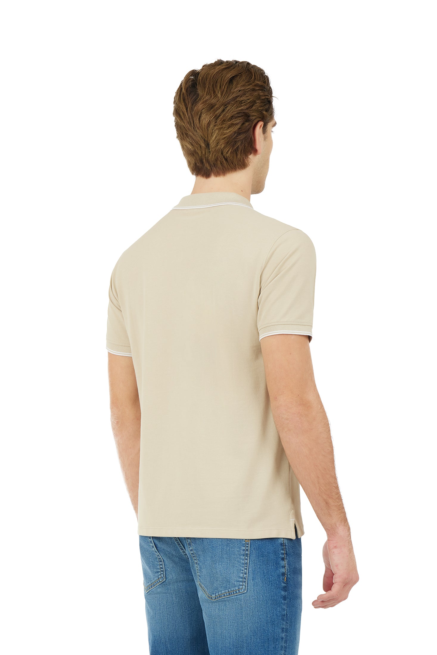 Polo con dettagli a contrasto|Colore:Beige