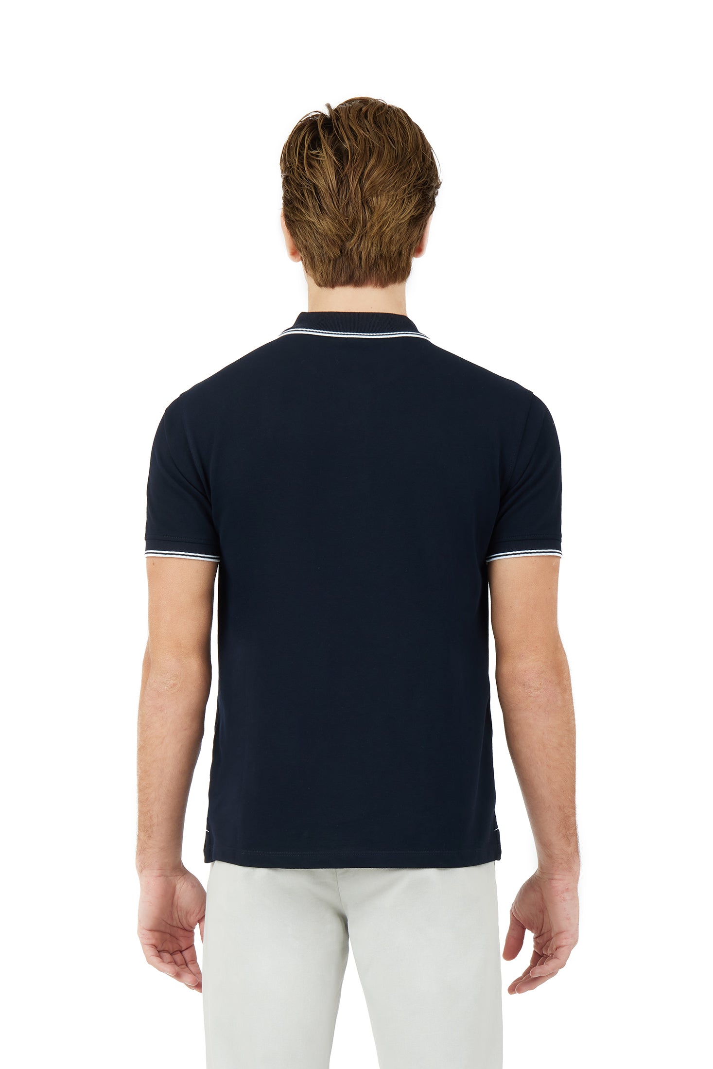 Polo con dettagli a contrasto|Colore:Blu/navy