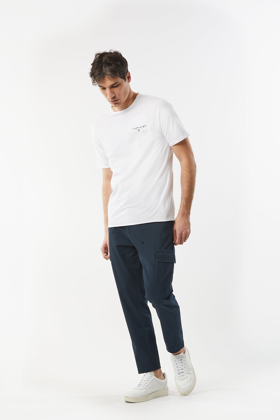 T-shirt con taschino|Colore:Bianco