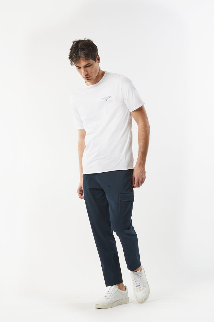 T-shirt con taschino|Colore:Bianco