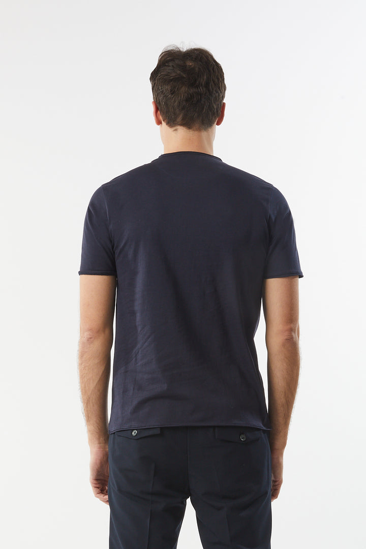 T-shirt con taschino|Colore:Blu/navy