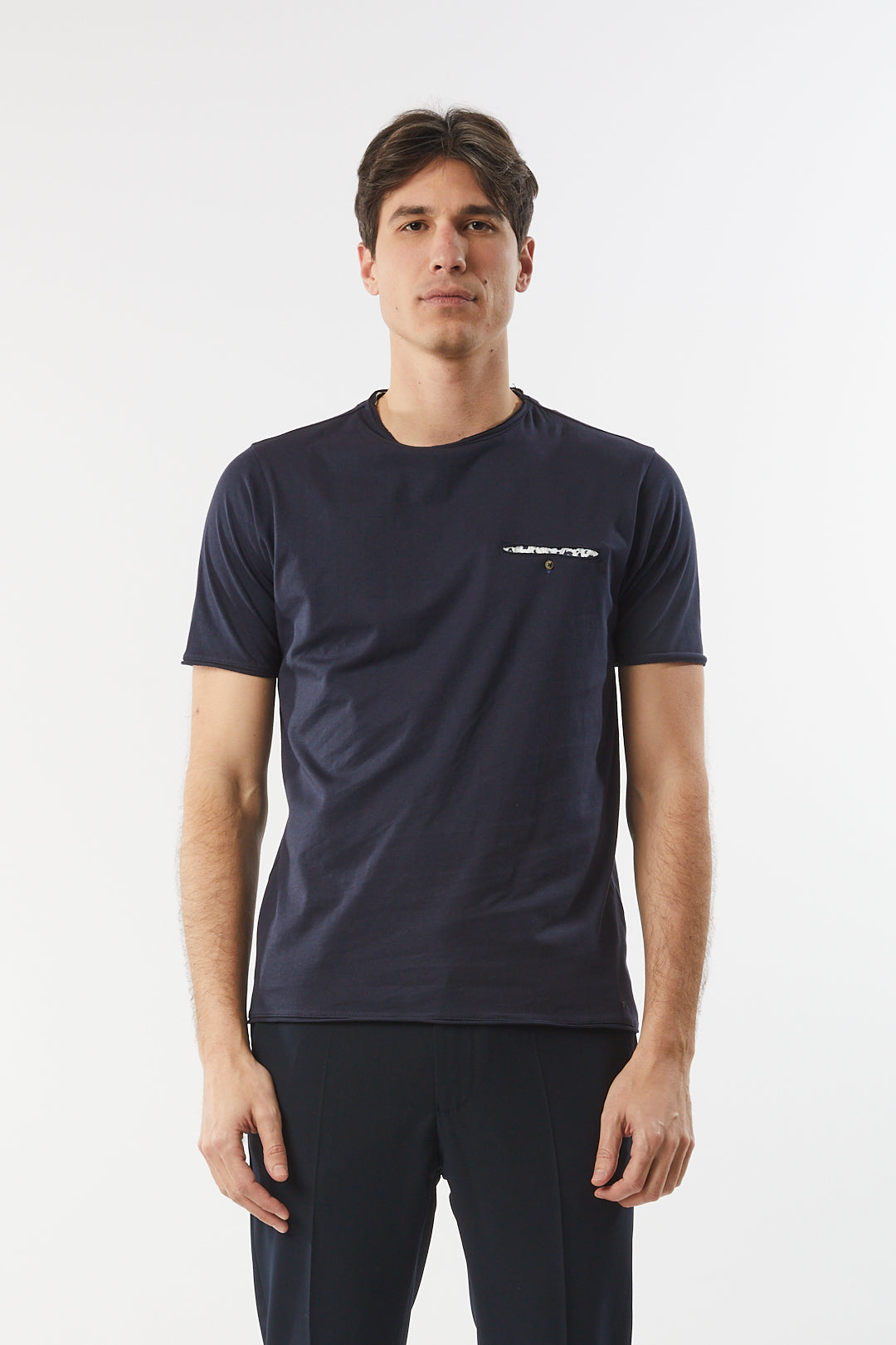 T-shirt con taschino|Colore:Blu/navy