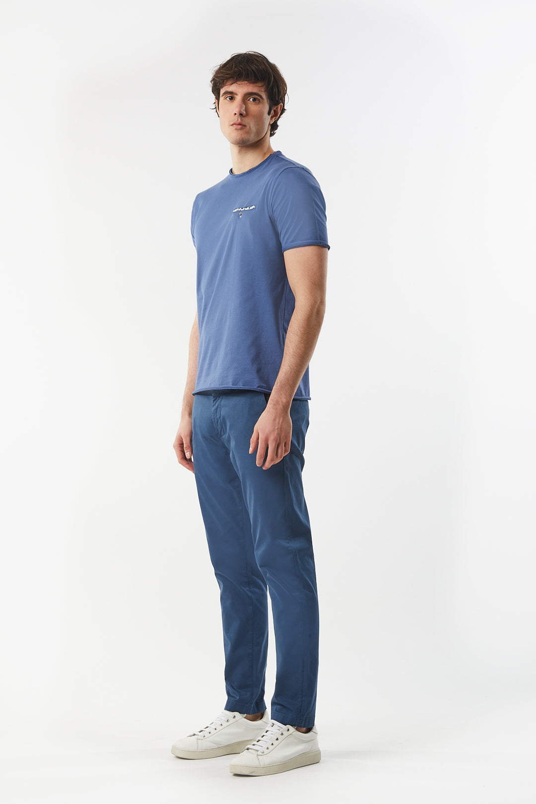 T-shirt con taschino|Colore:Indaco