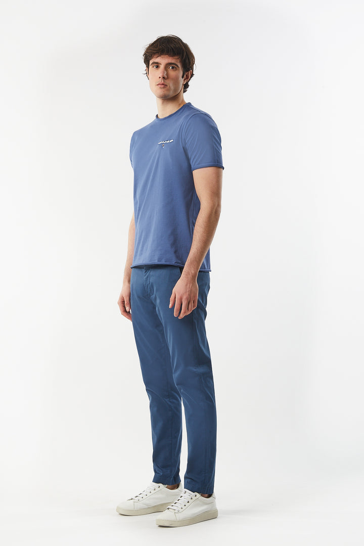 T-shirt con taschino|Colore:Indaco