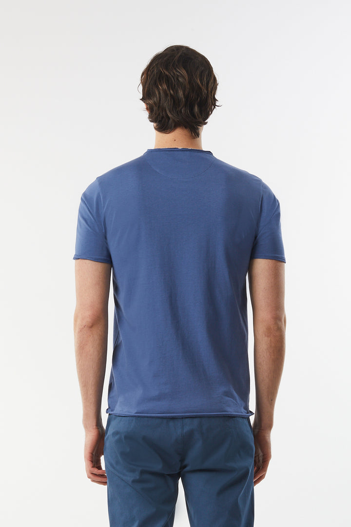 T-shirt con taschino|Colore:Indaco