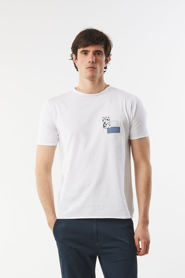 T-shirt con motivo|Colore:Bianco