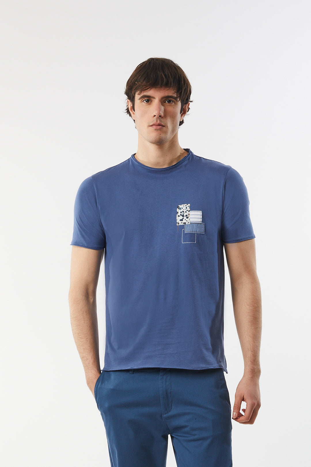 T-shirt con motivo|Colore:Indaco