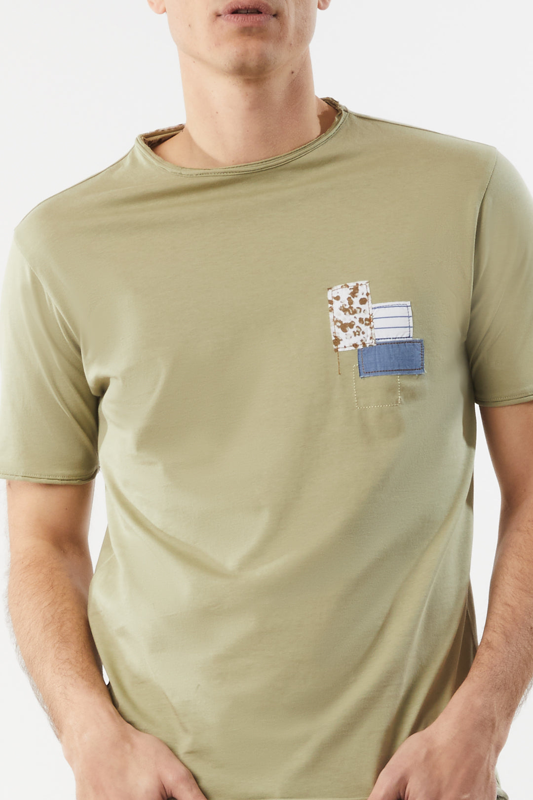 T-shirt con motivo|Colore:Salvia