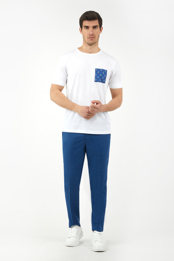 T-shirt con taschino coordinato|Colore:Bianco