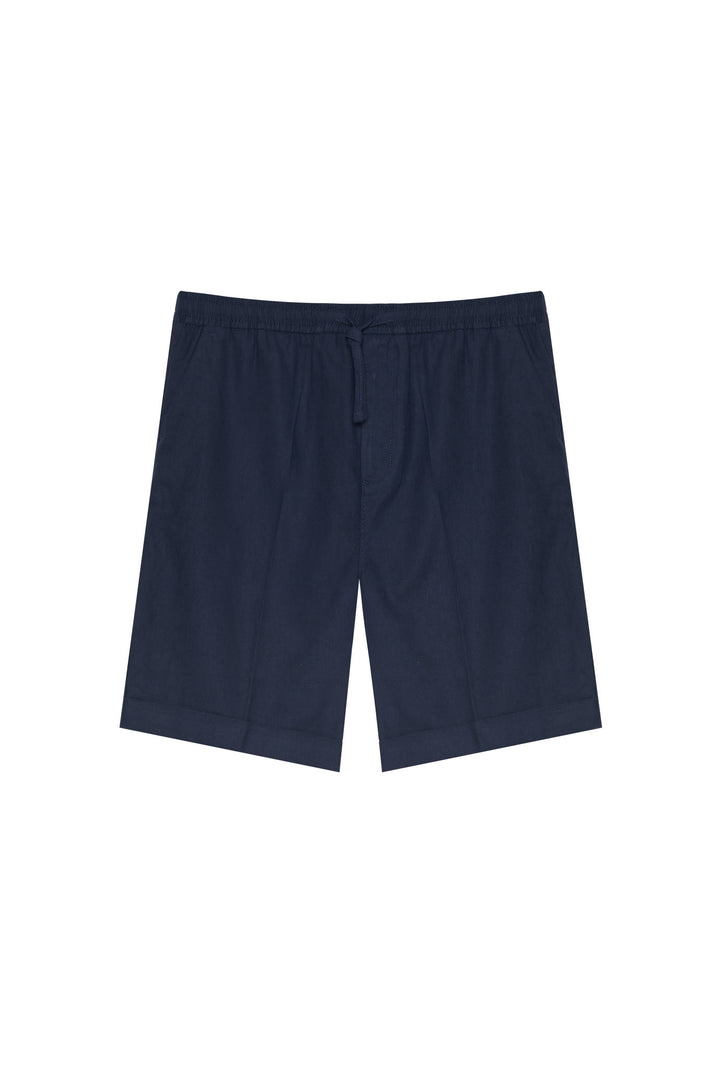 Bermuda misto lino |Colore:Blu/navy