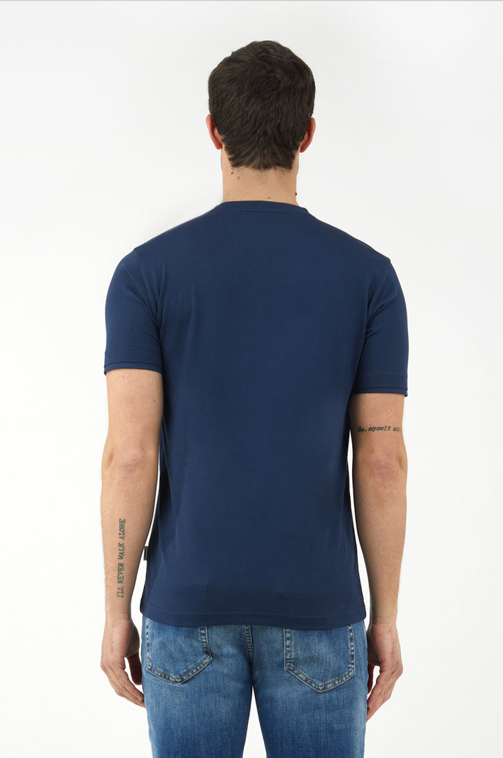 T-shirt con taschino coordinato|Colore:Blu