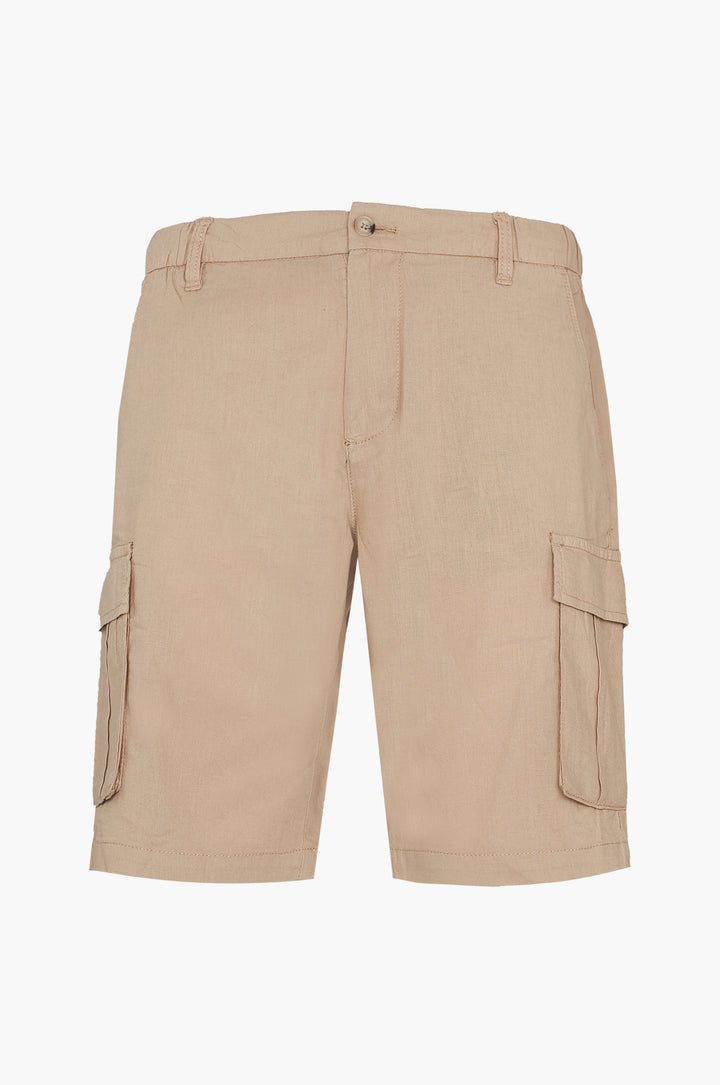 Bermuda cargo misto lino |Colore:Beige
