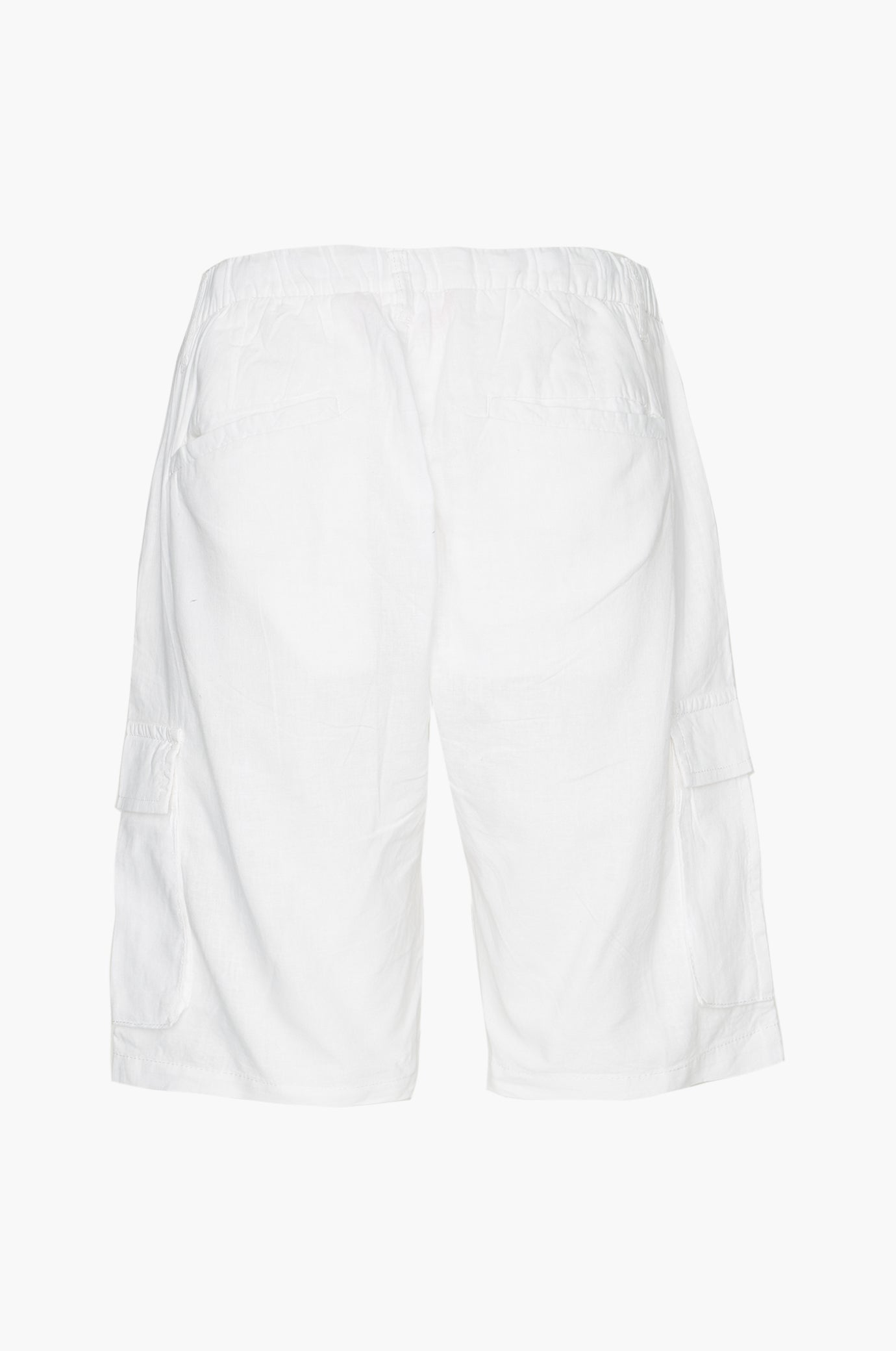 Bermuda cargo misto lino |Colore:Bianco