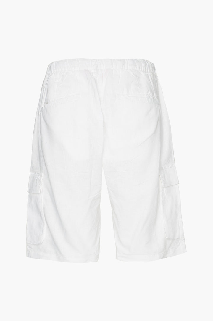 Bermuda cargo misto lino |Colore:Bianco