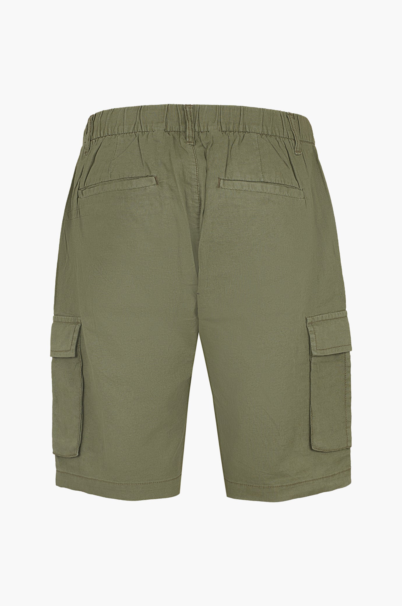 Bermuda cargo misto lino |Colore:Verde militare