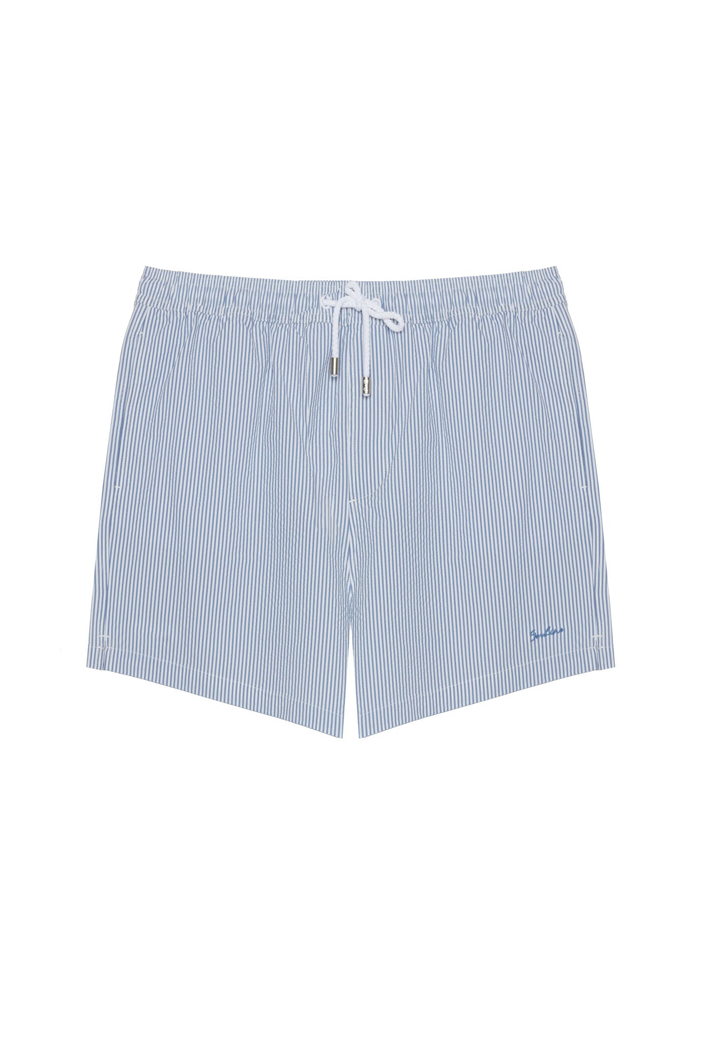 Boxer mare seersacker|Colore:Blu/bianco