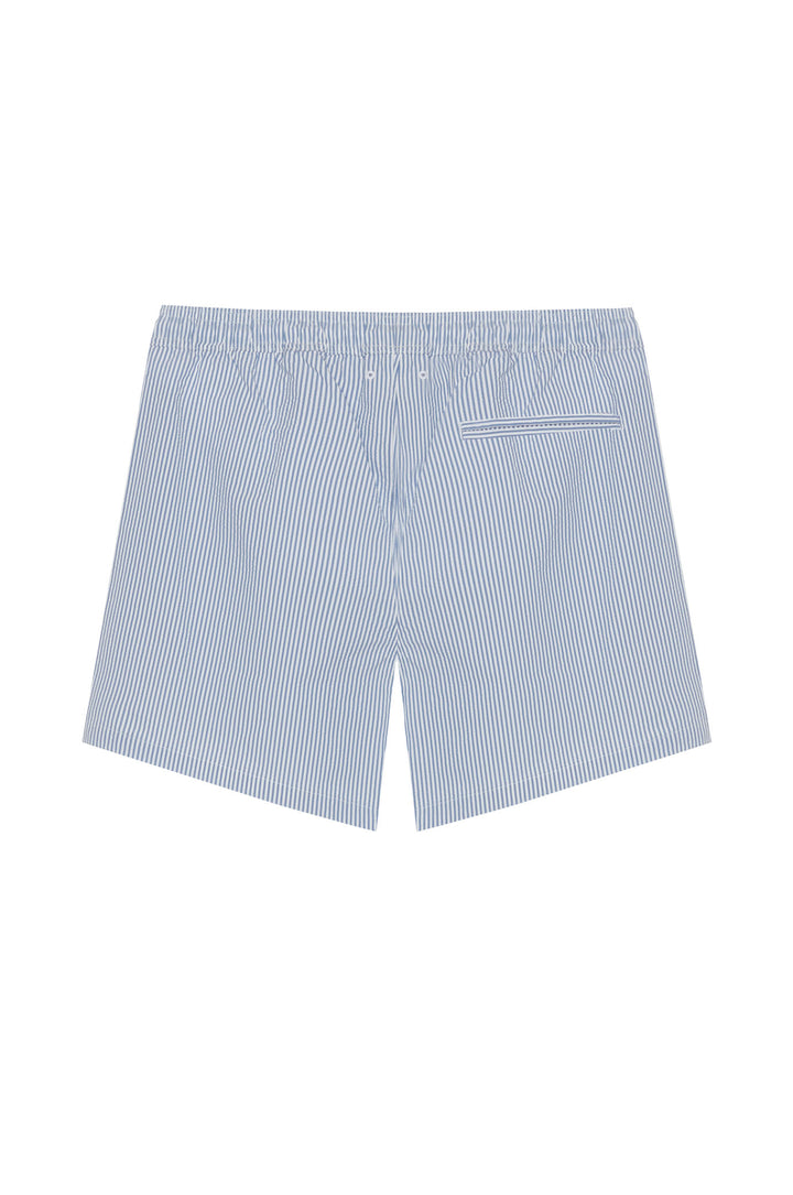 Boxer mare seersacker|Colore:Blu/bianco