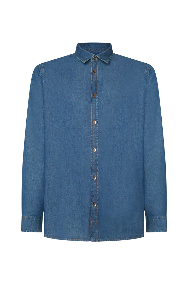 Camicia comfort fit denim|Colore:Blu