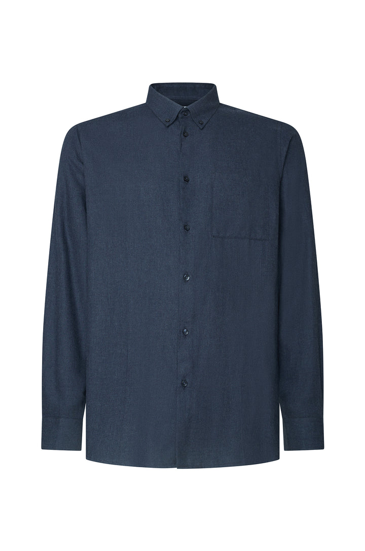 Camicia comfort fit oxford|Colore:Blu
