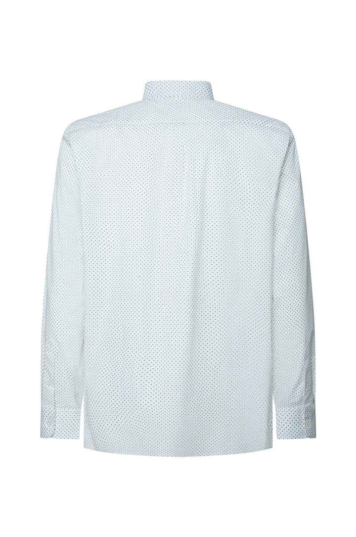 Camicia regular fit microfantasia|Colore:Bianco