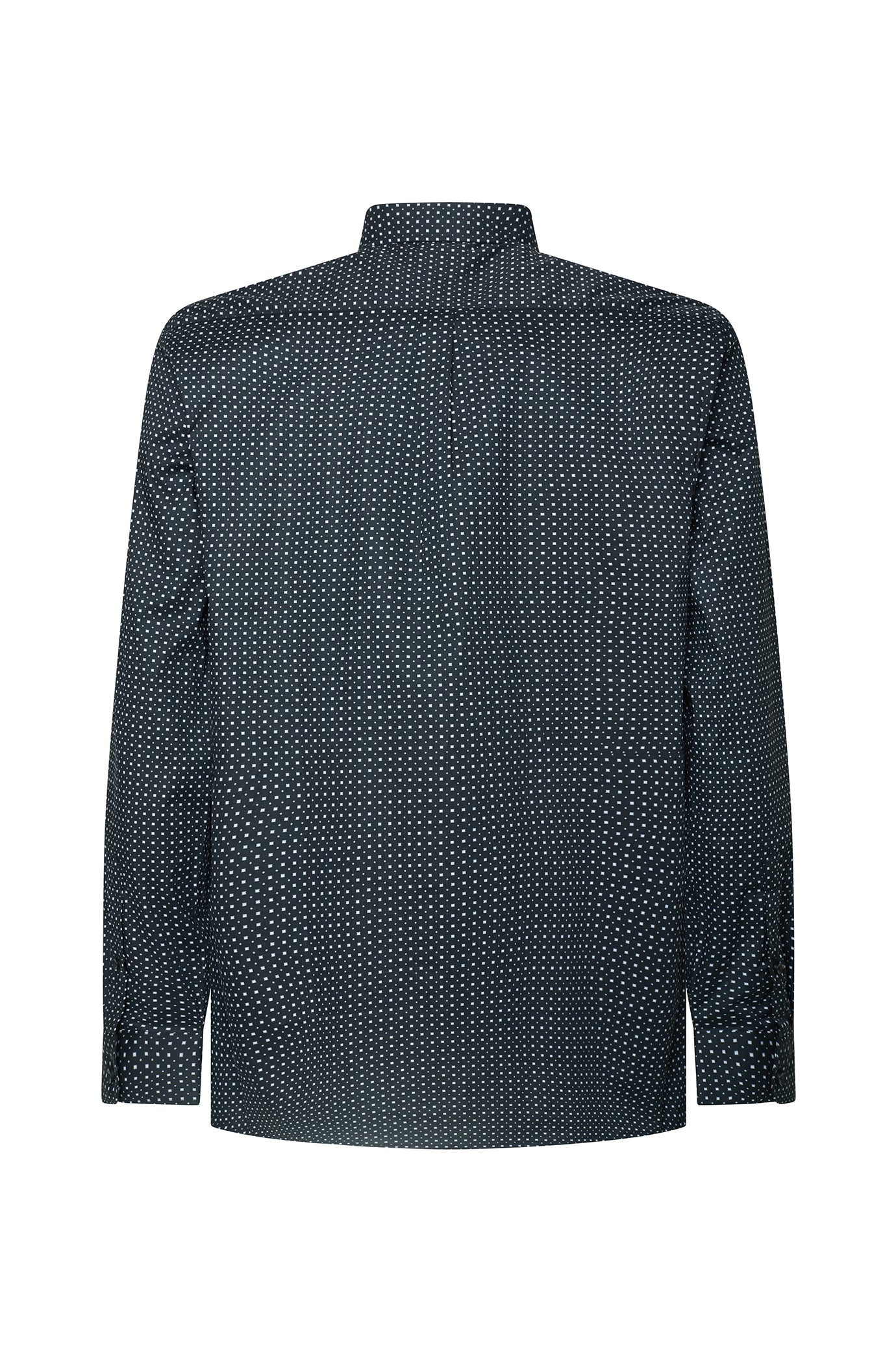 Camicia regular fit microfantasia|Colore:Nero