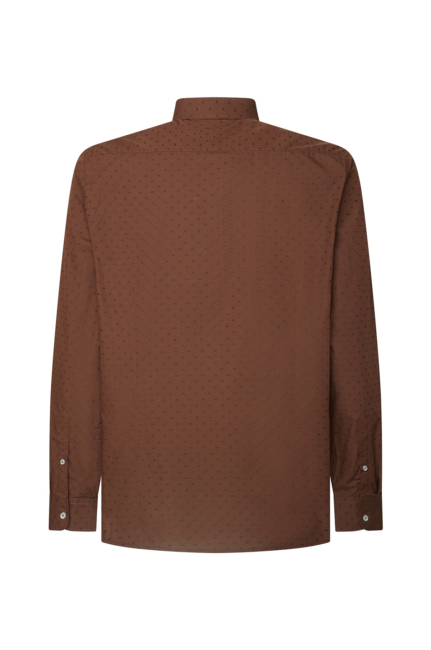 Camicia comfort fit microfantasia|Colore:Moro