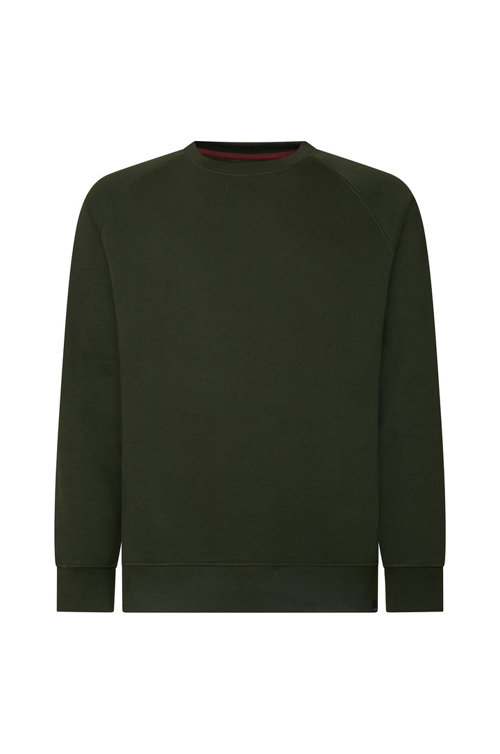 Felpa girocollo raglan|Colore:Verde militare